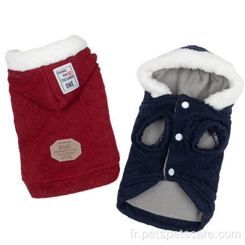 Vêtements en gros doux pour chiens de petit hiver mignon